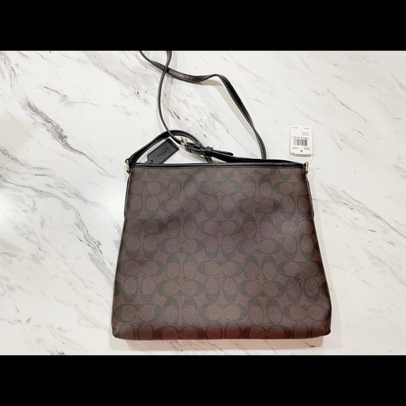 NWT Brown Leather Coach Crossbody Purse - Picture 14 of 14